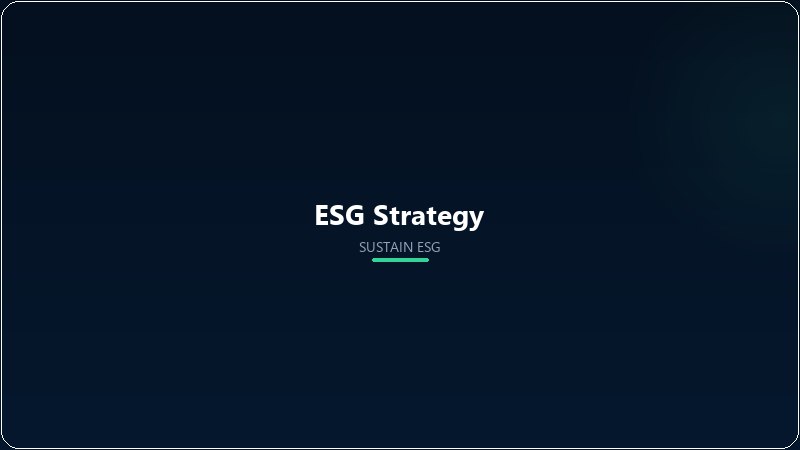 ESG Strategy